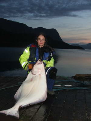 Halibut 31 kg, 140 cm, Seiland, srpen Halibut 31 kg, 140 cm, Seiland, srpen