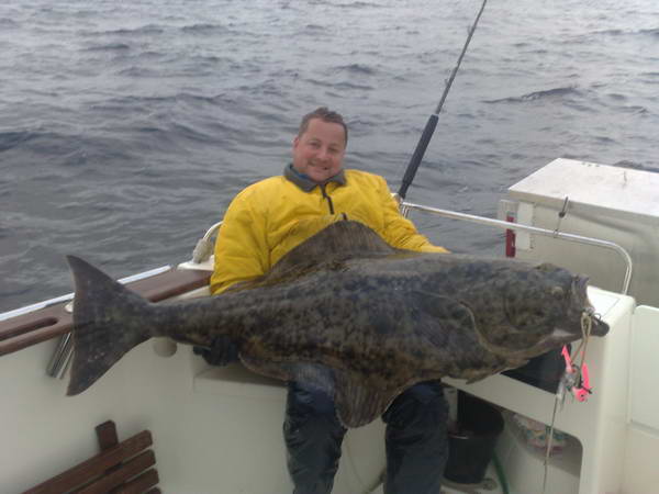 halibut 160 cm, 60 kg, zari, Finnmark