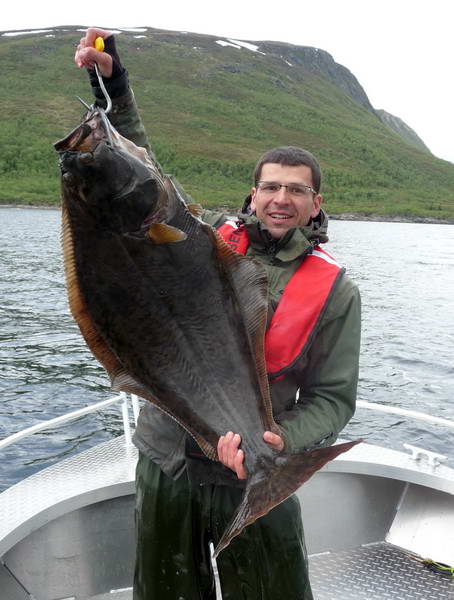 halibut 109 cm, kraj Nordland