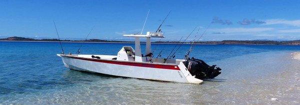 rybarska lod delky 10 m s centralnim ridicim pultem a 2x motorem 115 HP rybarska lod delky 10 m s centralnim ridicim pultem a 2x motorem 115 HP