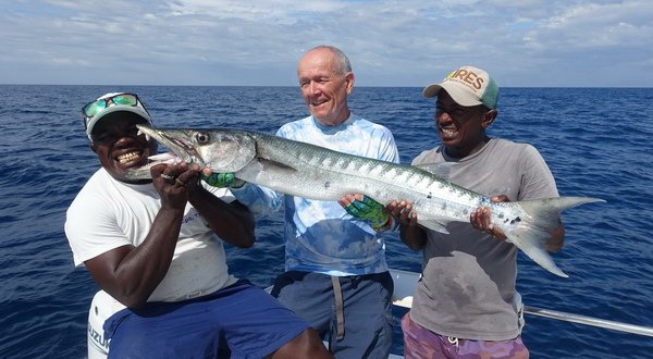 barakuda délky 130 cm ulovená na jig