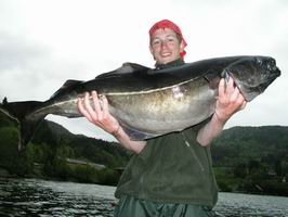 treska tmava 110 cm, kraj More-Romsdal, lovec Pavel Sik treska tmava 110 cm, kraj More-Romsdal, lovec Pavel Sik
