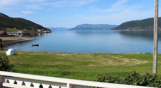 Korsfjorden - vyhled z domku na Korsfjord Korsfjorden - vyhled z domku na Korsfjord