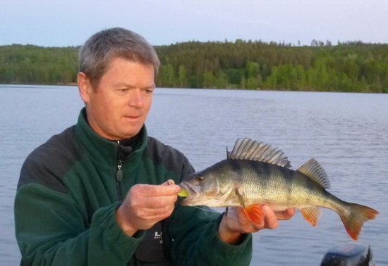 vecerni okoun z jezera Bjorkern